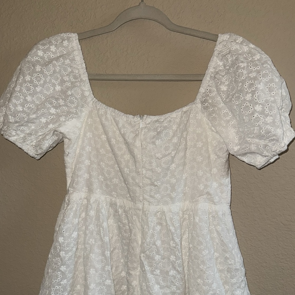 Princess Polly Darso White Mini Dress Size 4 New - Picture 6 of 7